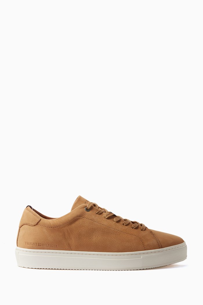 

Signature Sneakers in Leather, Neutral