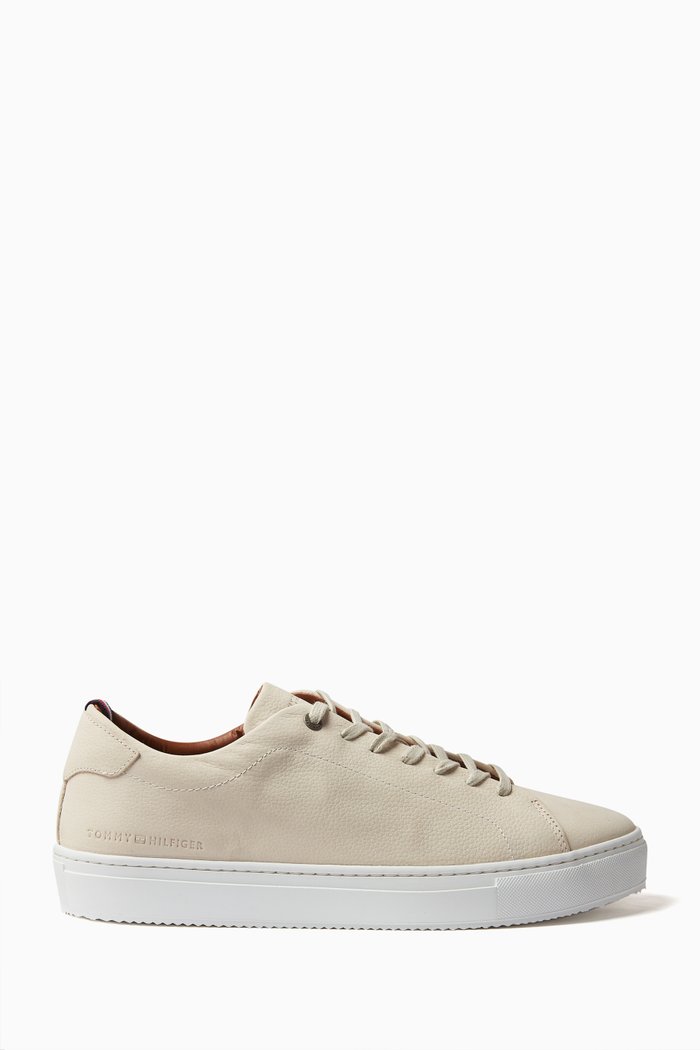 

Signature Sneakers in Leather, Neutral