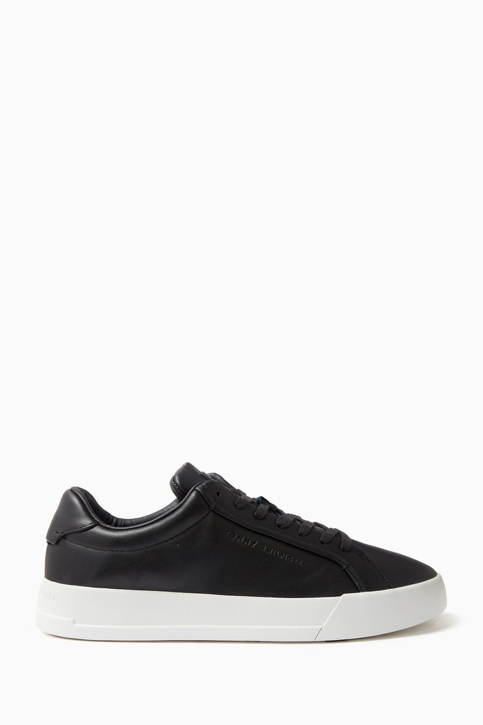 

Court Sneakers in Leather, Black