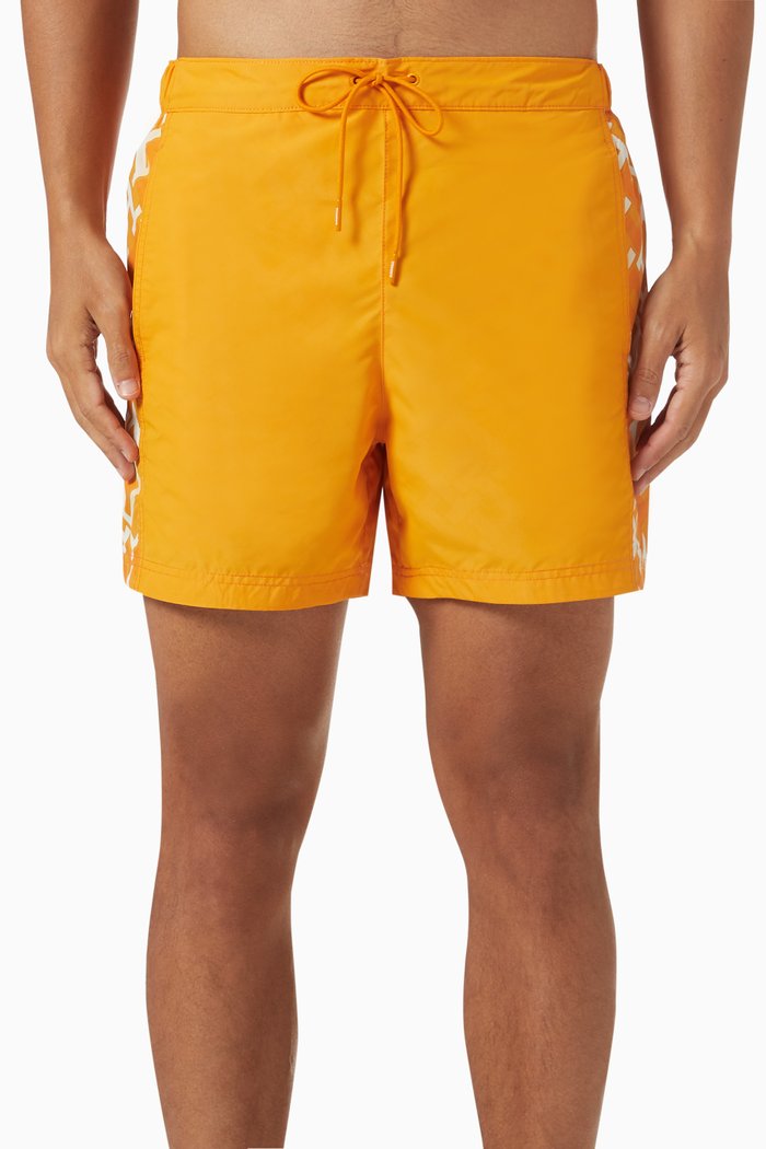 

Medium Monogram Reveal Swim Shorts in Recycled Polyester, Orange