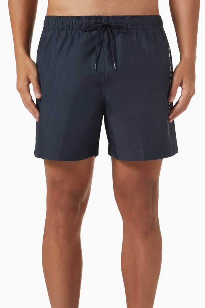 

Medium Original Logo Swim Shorts in Recycled Polyester, Blue