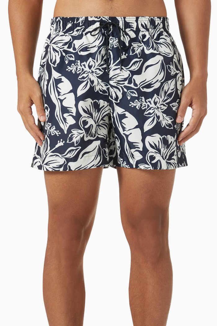 

Medium Essential Print Swim Trunks in Recycled Polyester, Multicolour