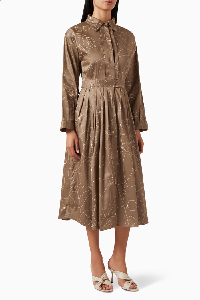 

Quinn Midi Dress in Cotton, Grey