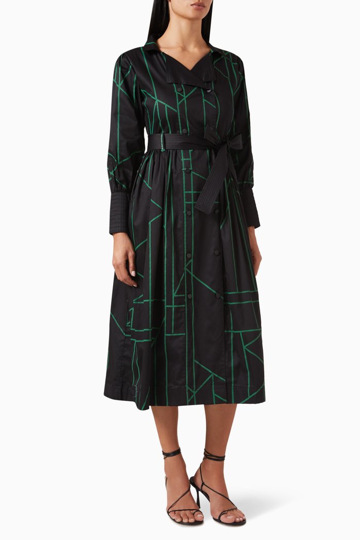 

Milo Midi Dress in Cotton, Black