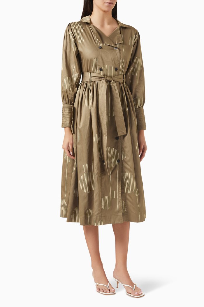 

Milo Midi Dress in Cotton, Grey