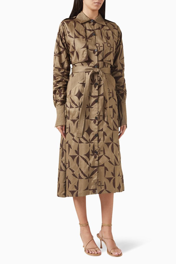 

Maana Midi Dress in Cotton, Grey
