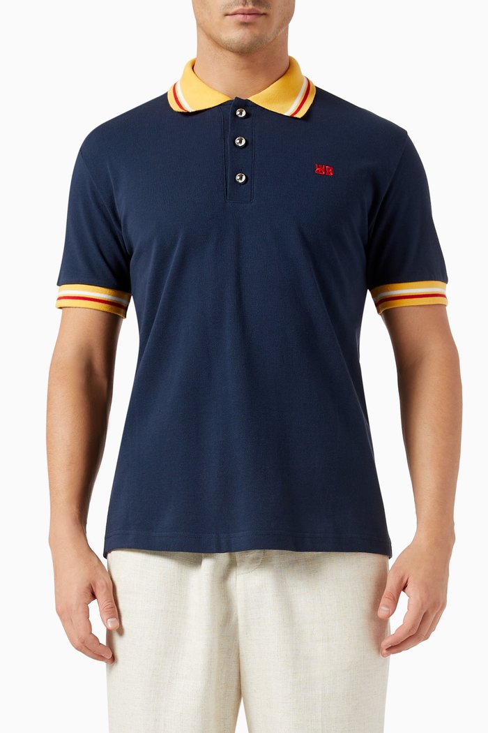 

Sun Polo Shirt in Cotton-piqué, Blue