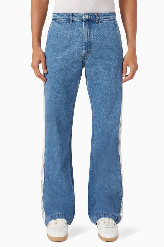 Eternity Bootcut Pants in Organic Cotton, Blue
