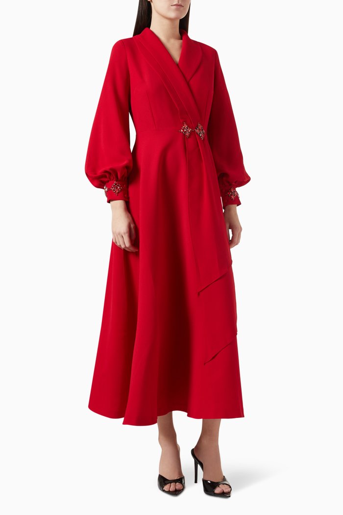 

Crystal-embellished Dress, Red