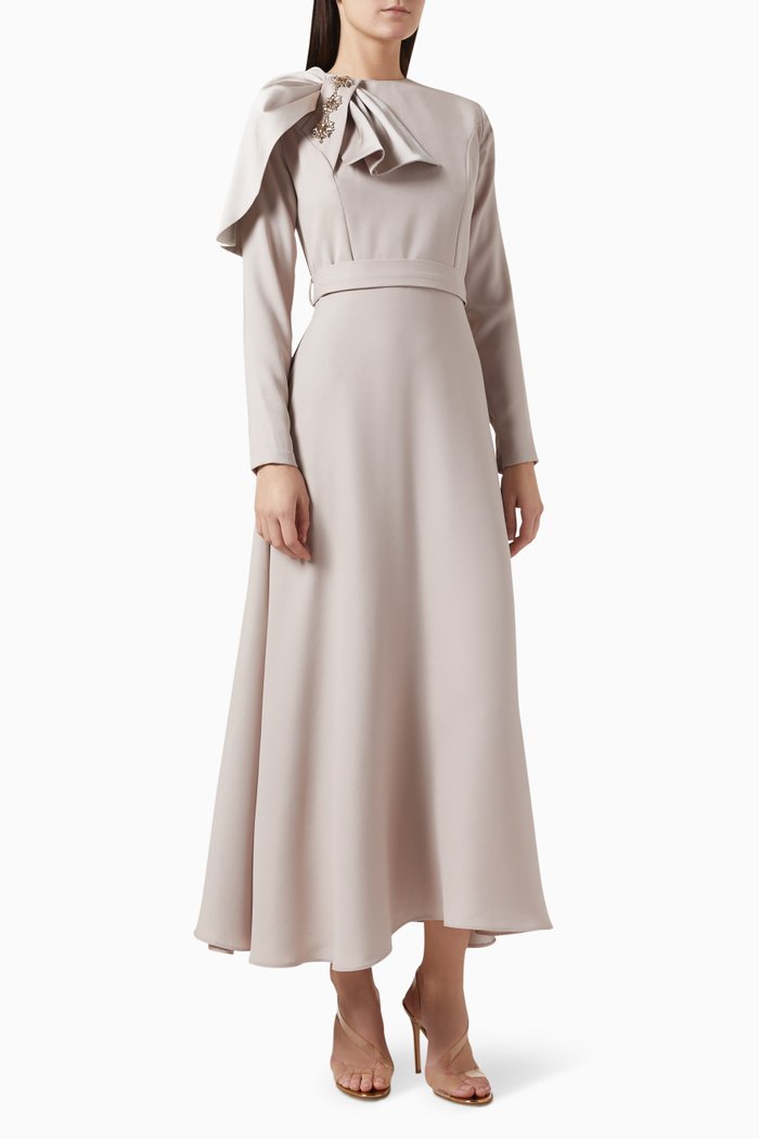 

Crystal-embellished Dress, Neutral