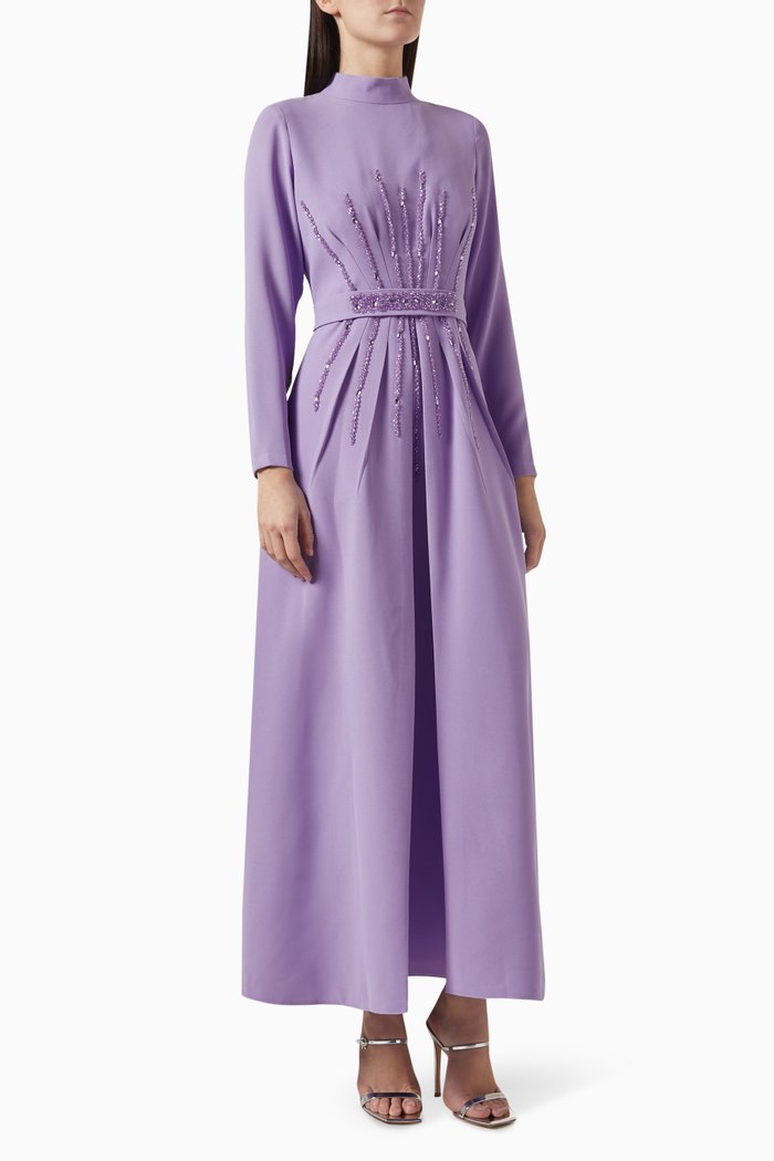 

Crystal-embellished Maxi Dress, Purple