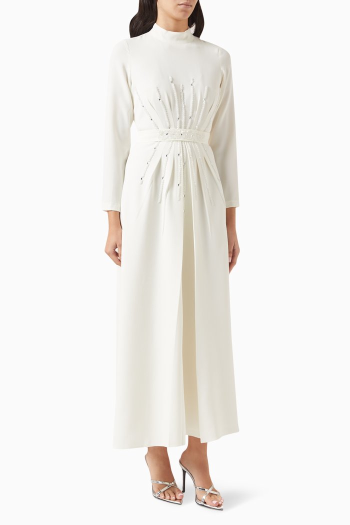 

Crystal-embellished Maxi Dress, Neutral