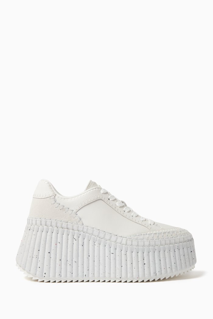 

Nama Flatform Sneakers in Calfskin, White