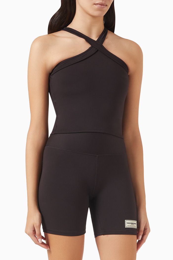 

Halter Neck Top in Softskin100©, Black