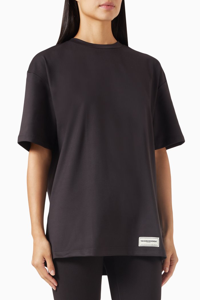 

Oversized T-shirt in Softskin100©, Black