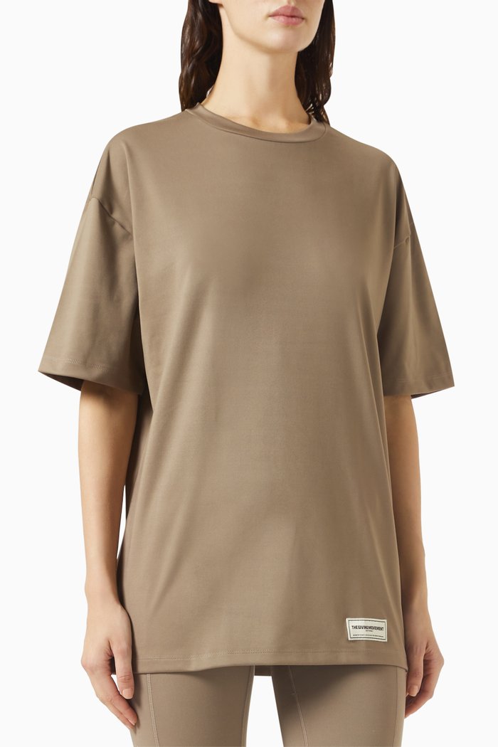 

Oversized T-shirt in Softskin100©, Brown