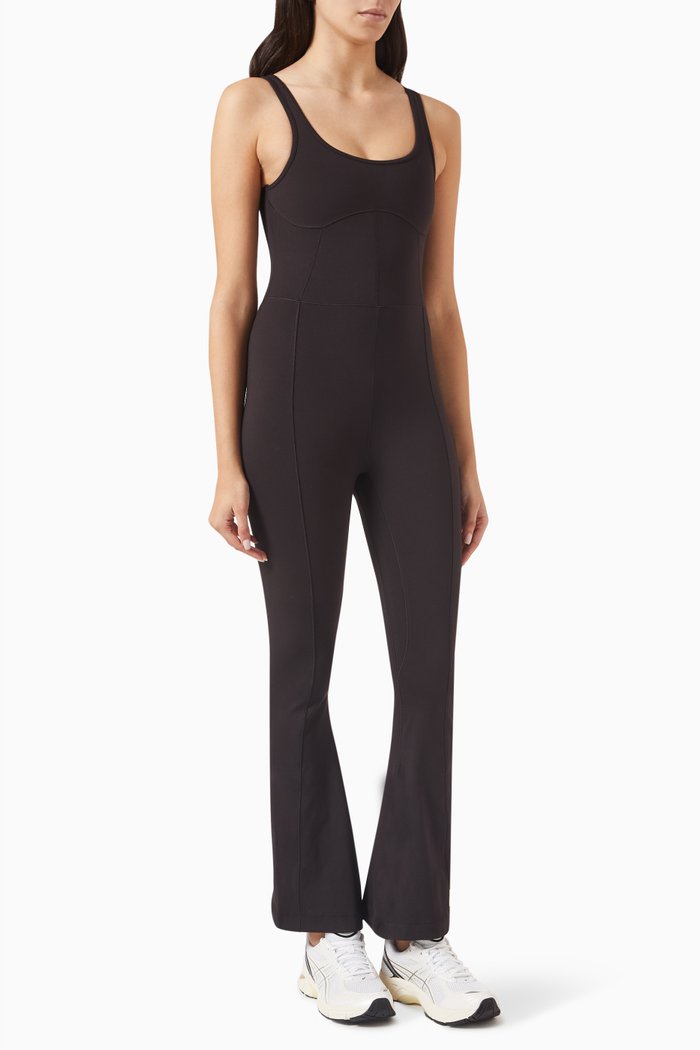 

Flared Jumpsuit in Softskin100©, Black