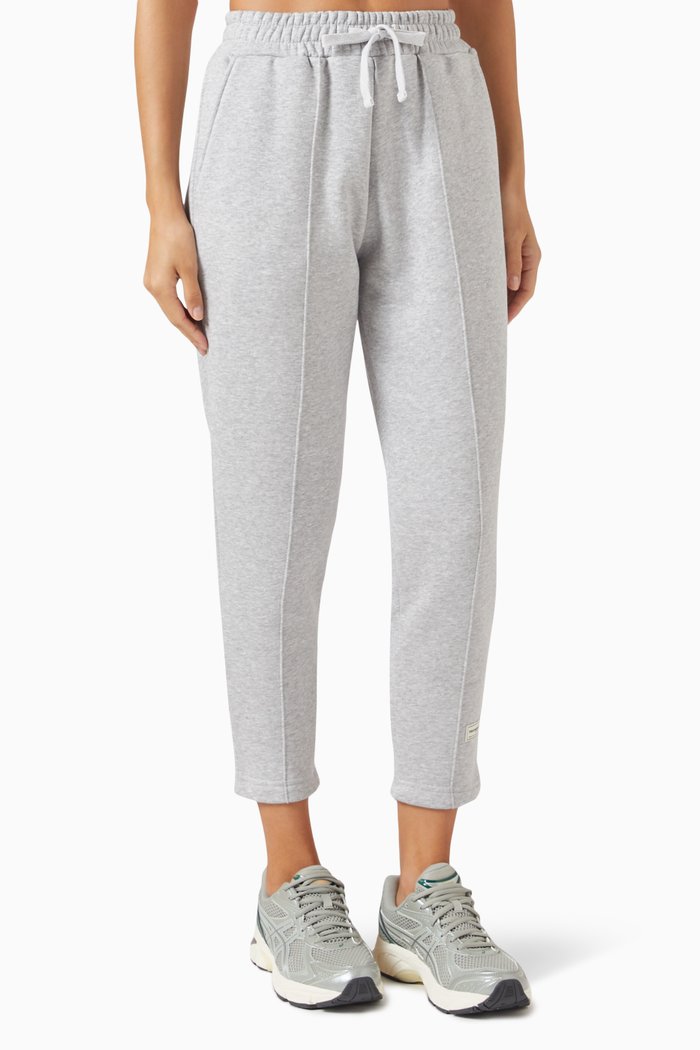 Tapered Joggers in Organic Cotton, Grey