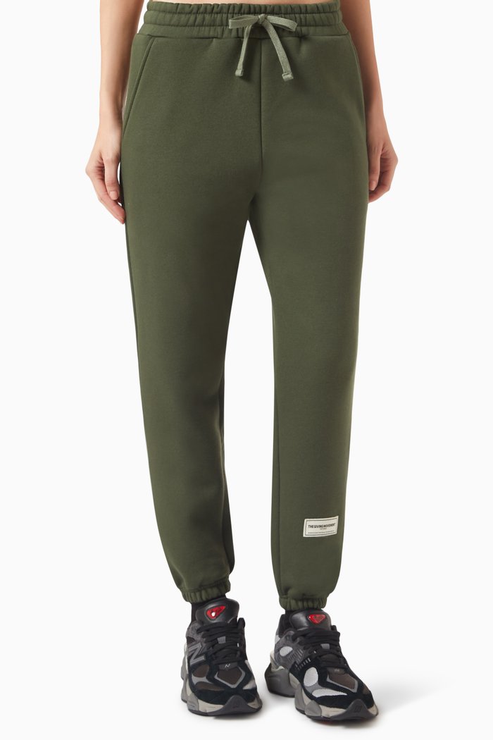 

Logo Patch Joggers in Organic Cotton, Green