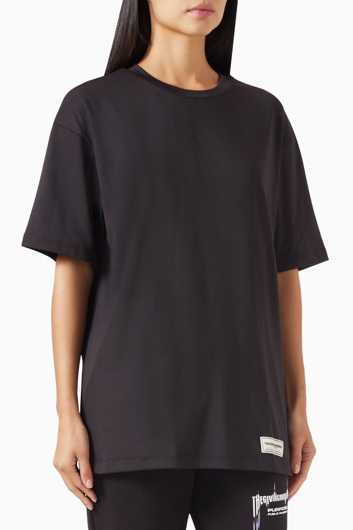 

Oversized T-shirt in Softskin100©, Black
