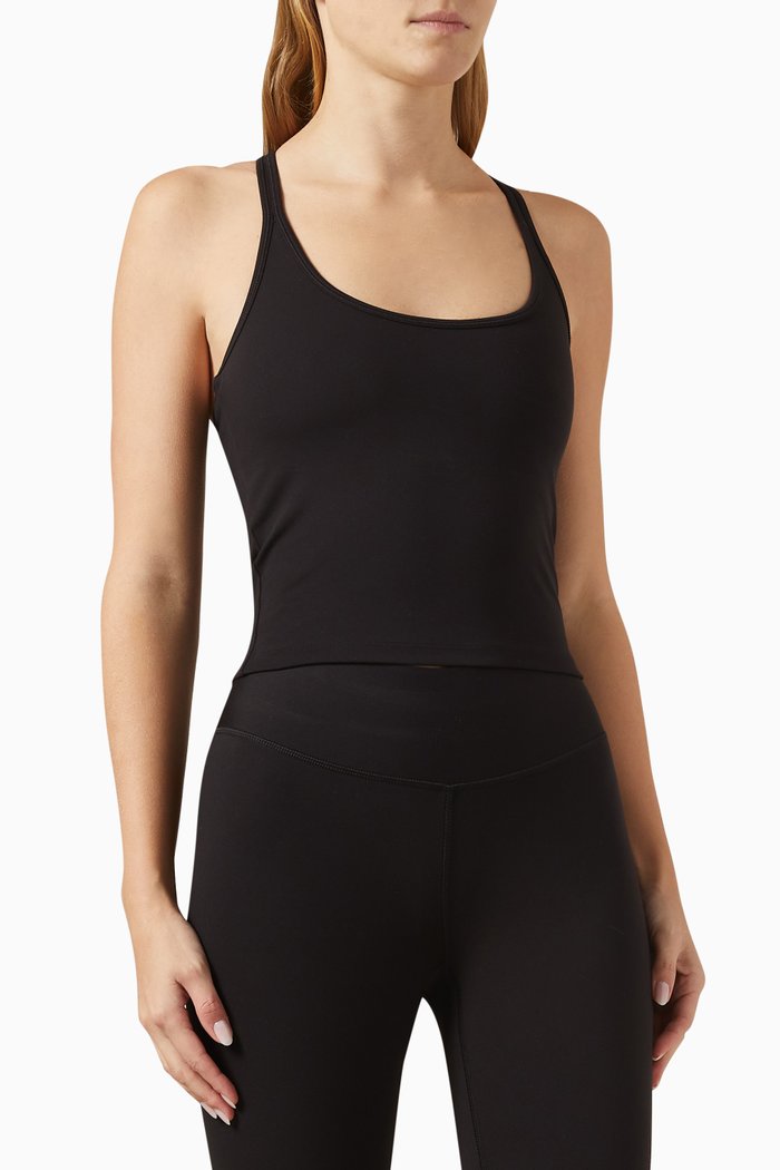 Scoop Neck Vest in Softskin100©, Black