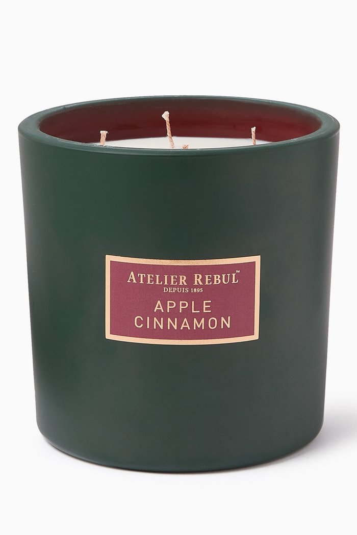 

Extra Large Apple Cinnamon Scented Candle, 950g, Green
