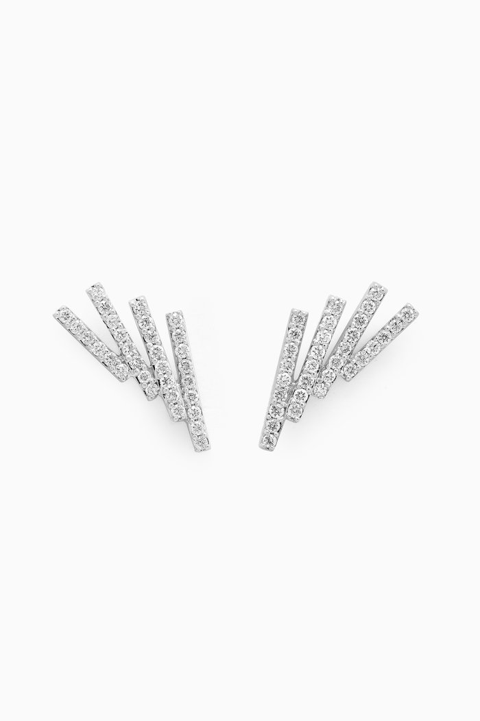 

Barq Diamond Earrings in 18kt White Gold, Rose gold