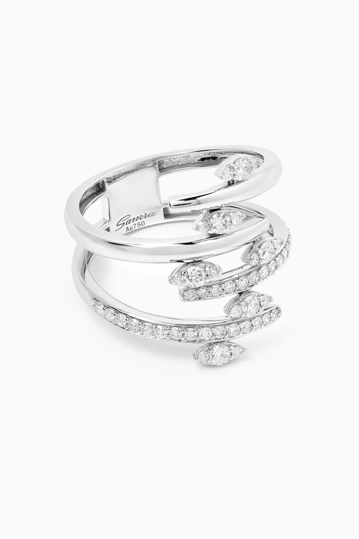 

Barq Diamond Ring in 18kt White Gold, Silver