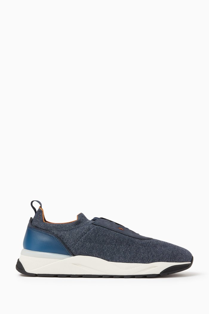 

Flin Sneakers in Stretch Knit, Blue