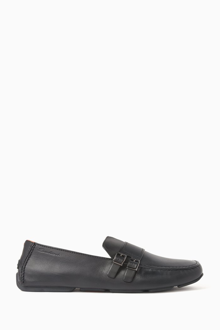 

Monk Shoes in Leather, Black