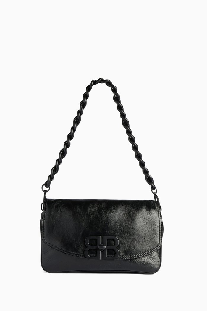 

Smal BB Soft Flap Bag in Leather, Black
