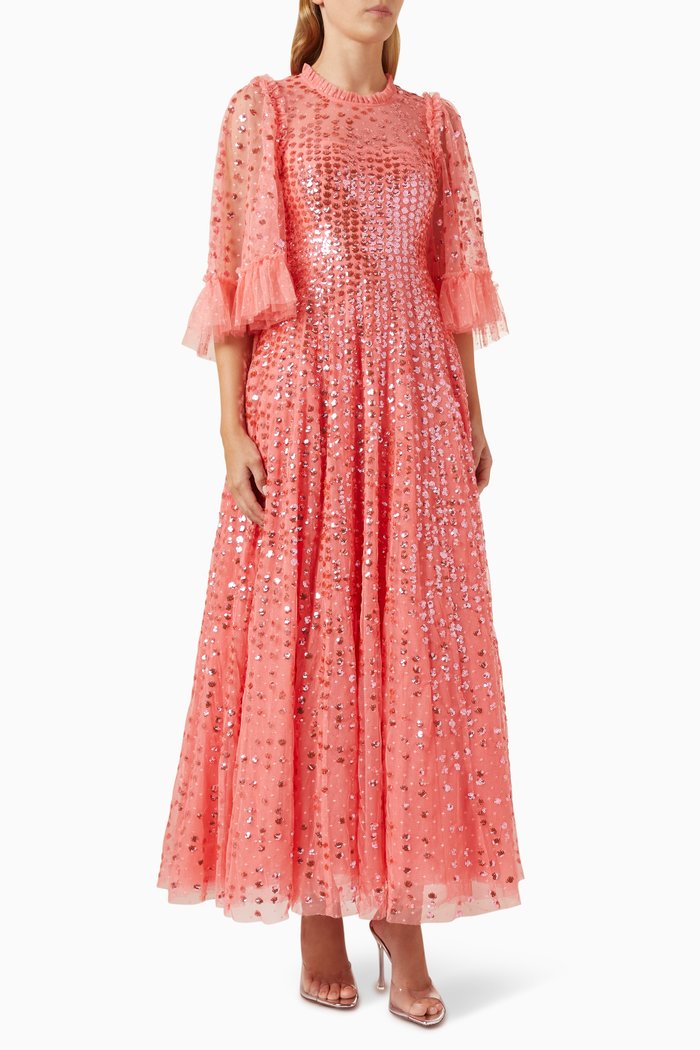 

Raindrop Gown in Tulle, Pink