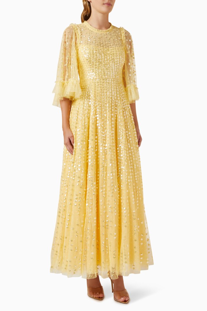 

Raindrop Gown in Tulle, Yellow