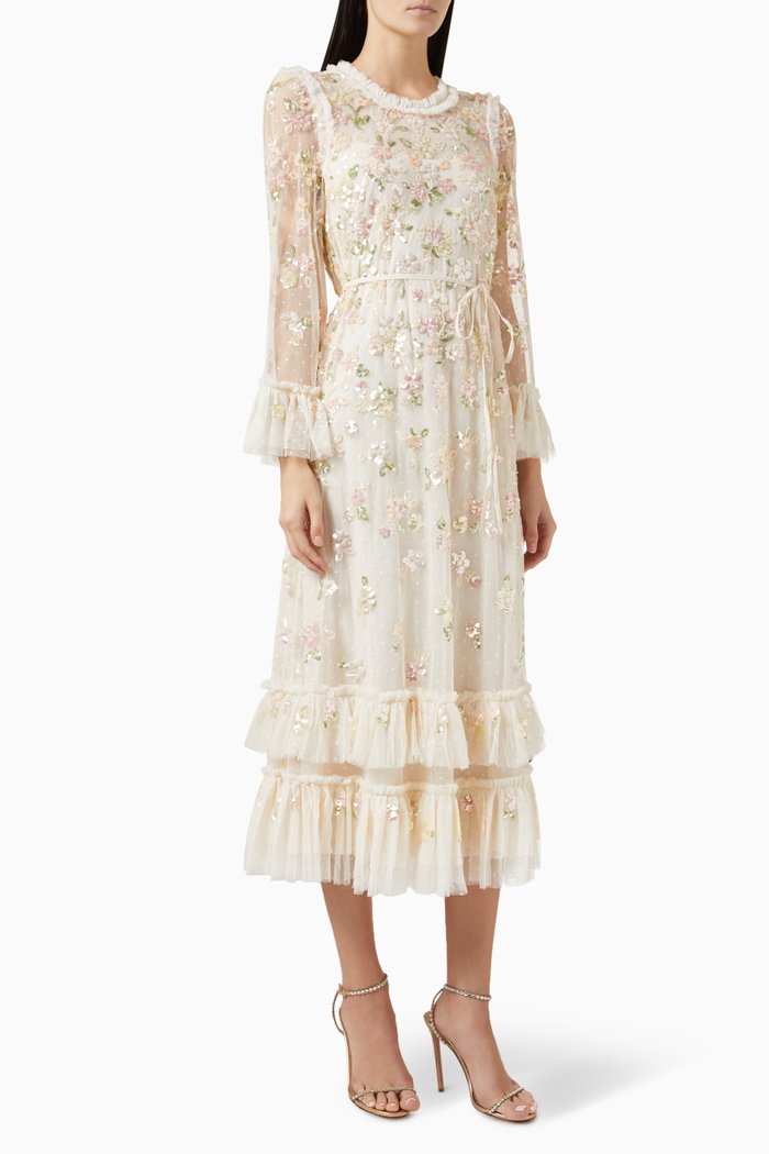 

Sequin Bloom Gloss Ballerina Dress in Tulle, Neutral