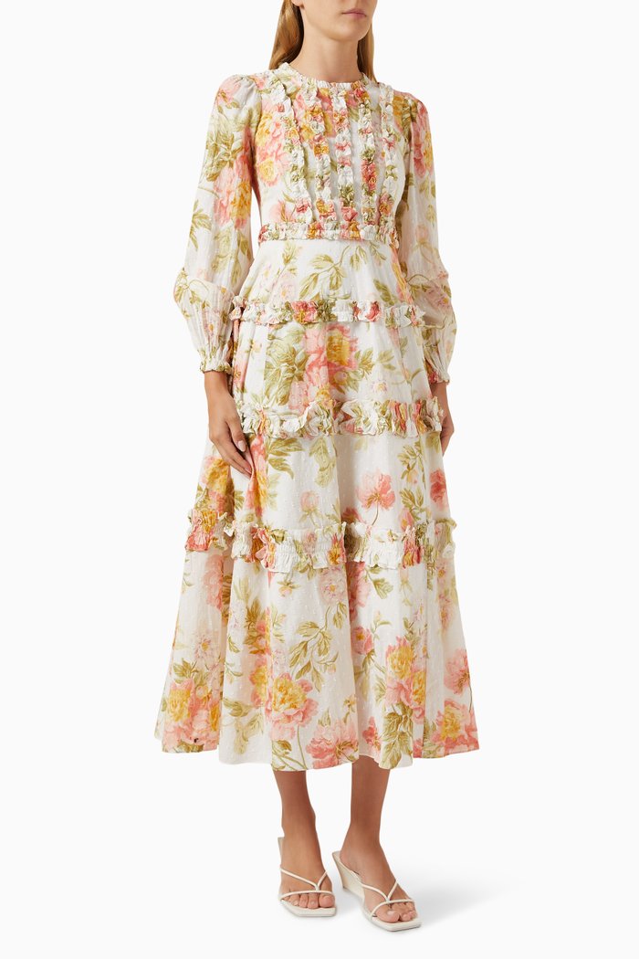 Peony Promise Esme Gown in Cotton, Multicolour