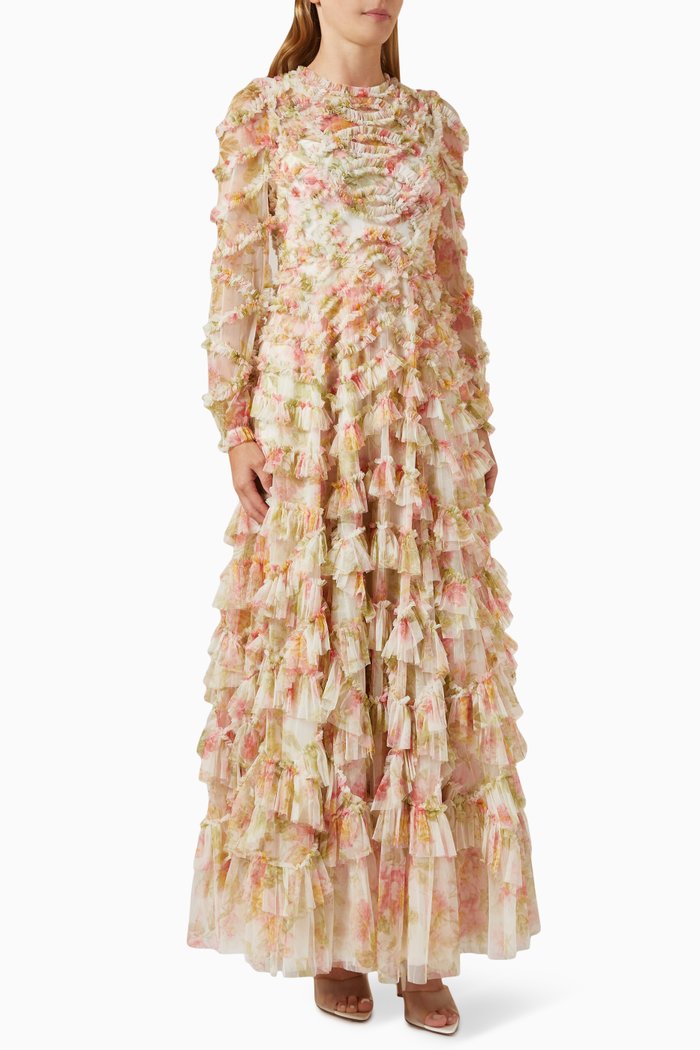 Peony Promise Lana Gown in Tulle, Multicolour