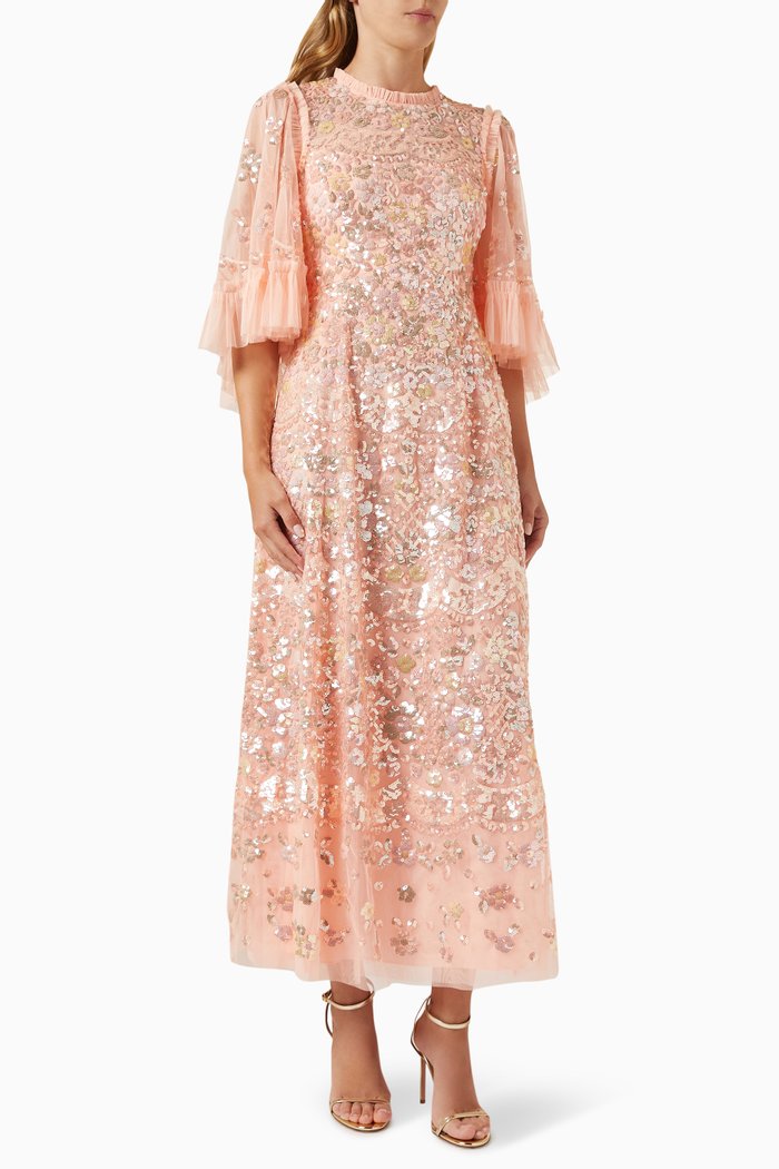 Garden Delight Gloss Gown in Tulle, Orange