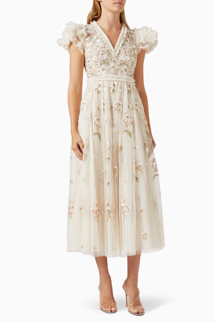

Posy Ballerina Dress in Tulle, Neutral