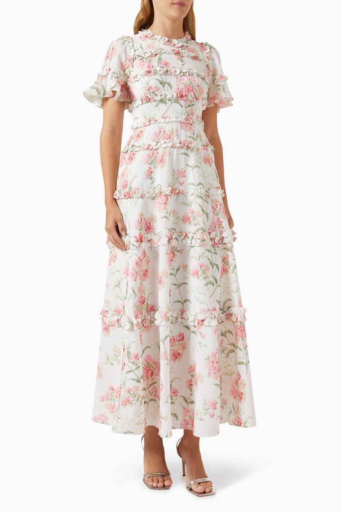 

Summer Posy Maya Gown in Crepe, Multicolour