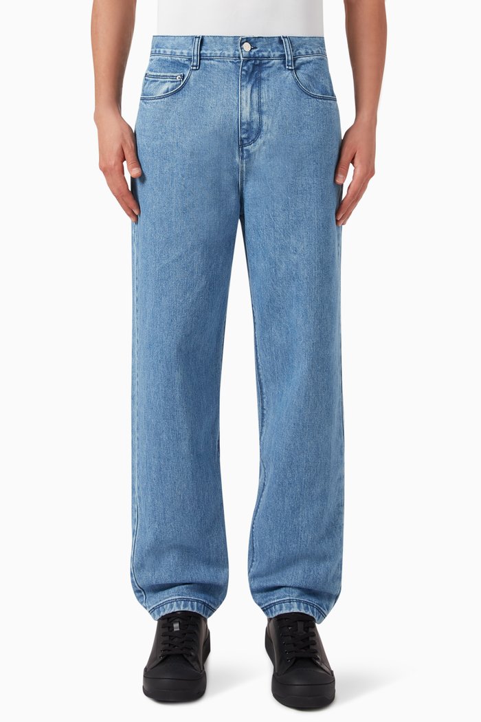

Poage Back Heart Jeans in Cotton Denim, Blue