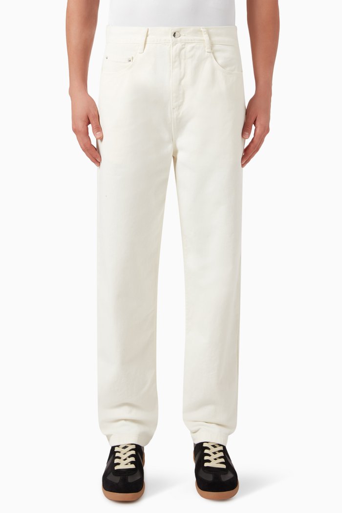 

Poage Back Heart Jeans in Cotton Denim, Neutral
