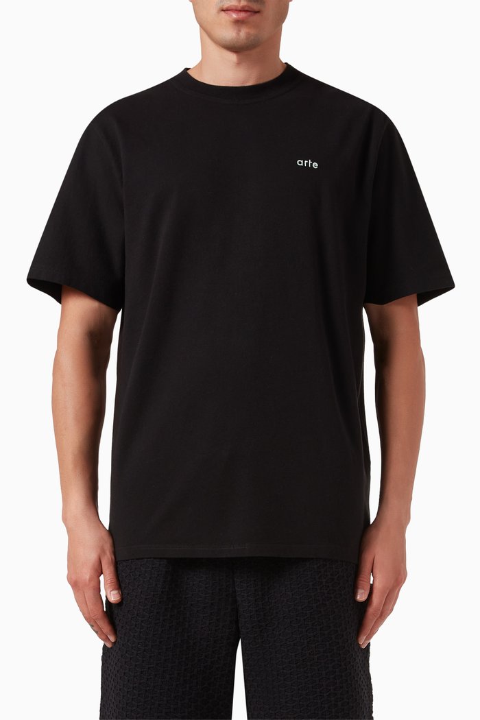 

Runner Graphic-print T-shirt in Cotton, Black