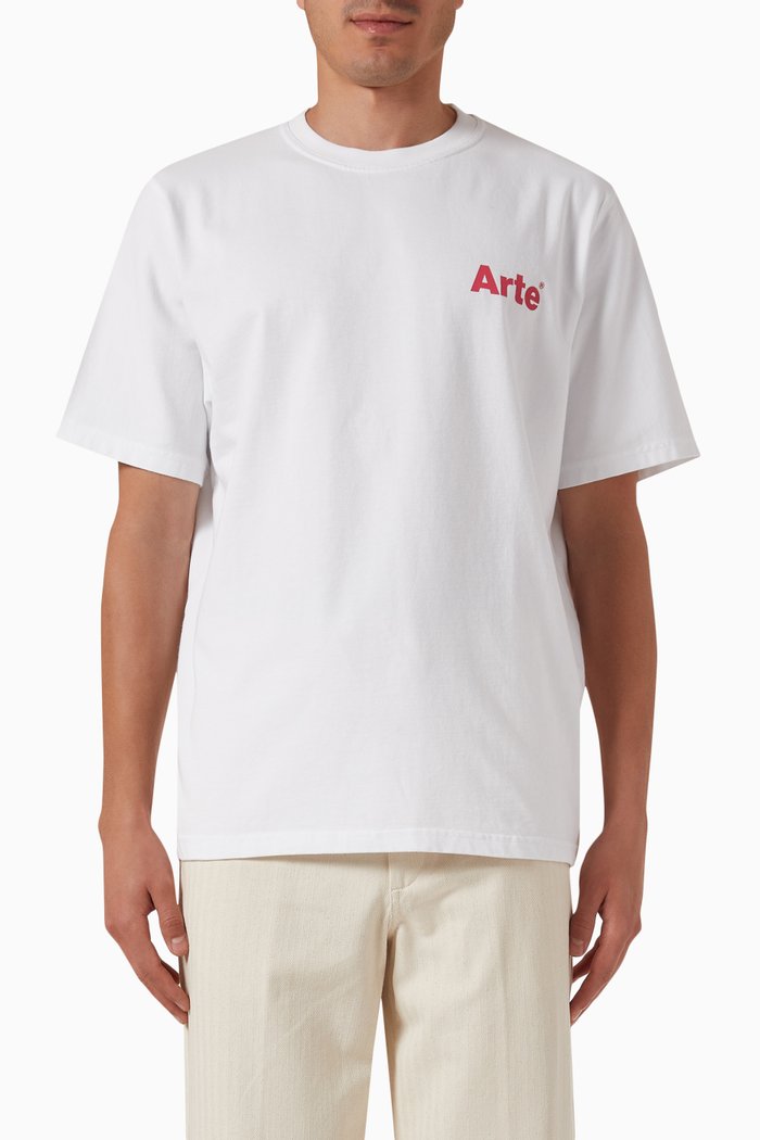 

Teo Back Heart T-shirt in Cotton, White