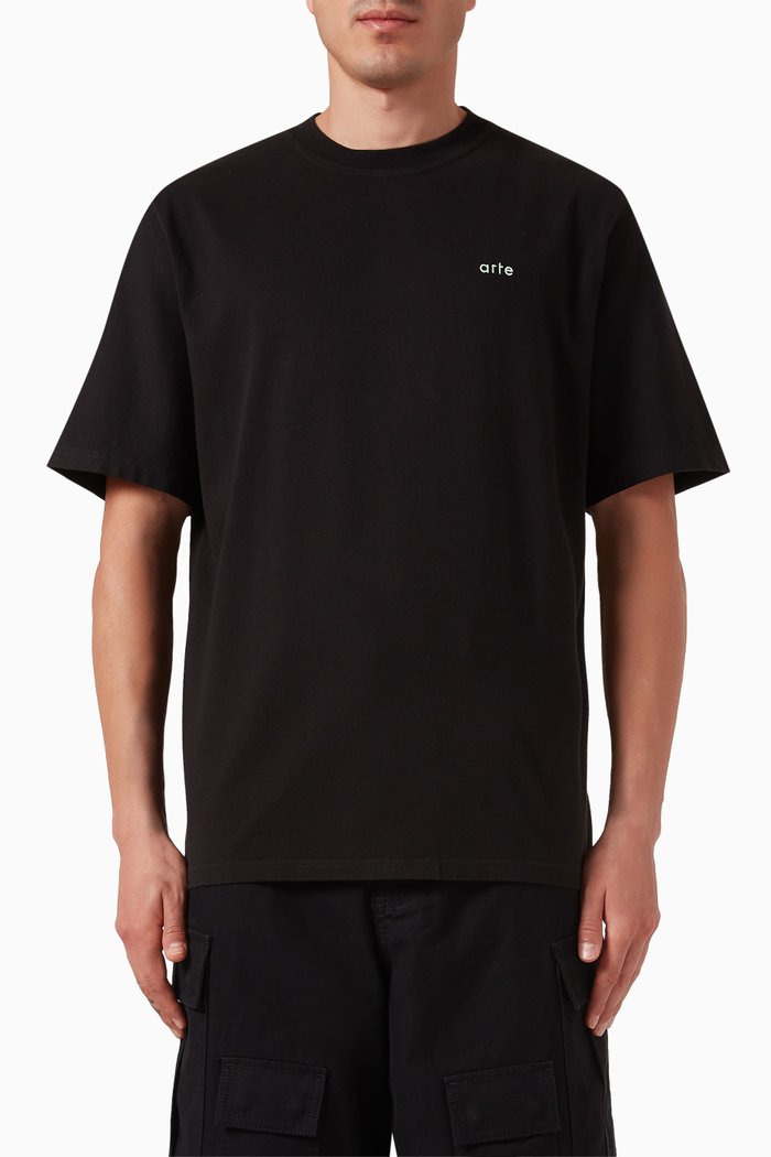 

Logo Circles T-shirt in Cotton, Black