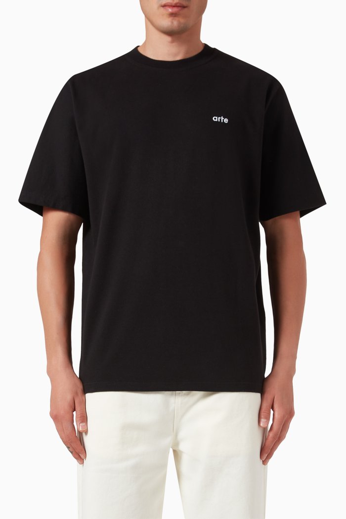 

Heart Rings Graphic T-shirt in Cotton, Black