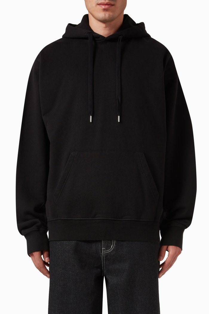 

Heart Rings Hoodie in Cotton, Black