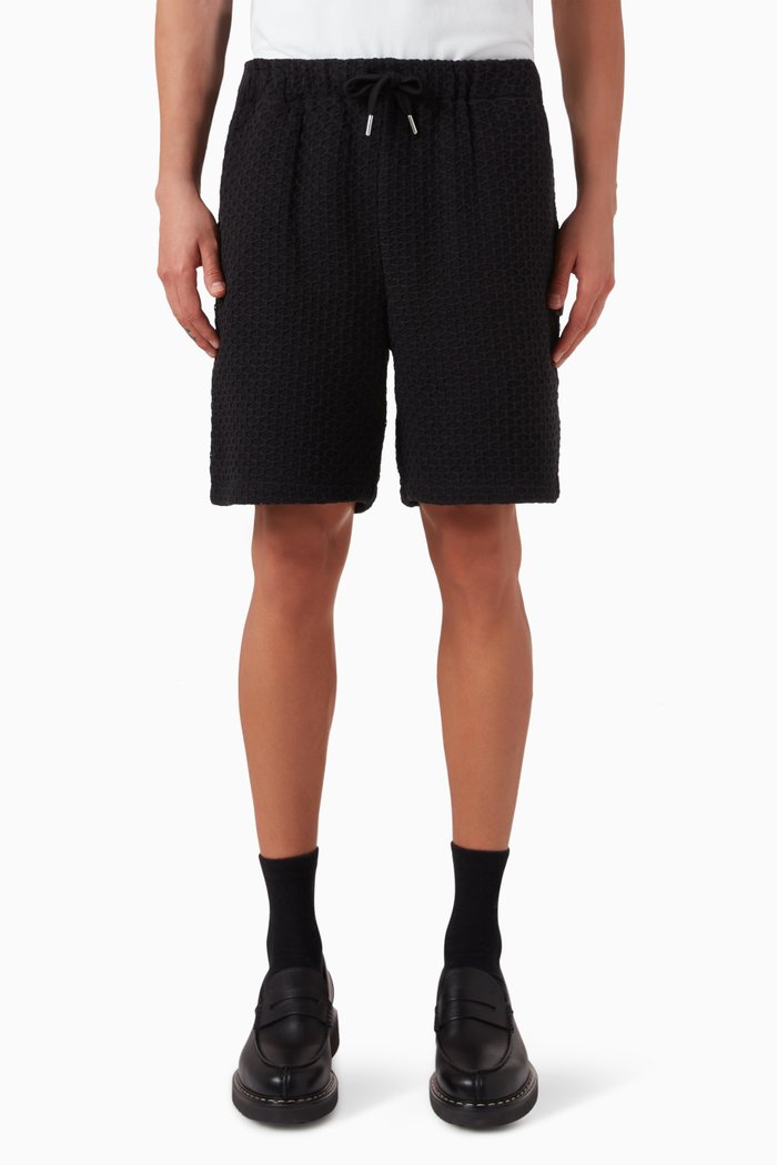 

Jacquard Crochet Shorts, Black