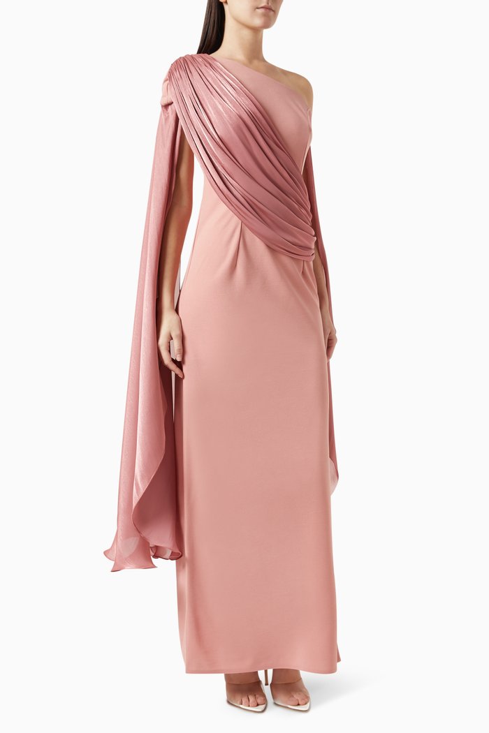 

Draped Maxi Dress, Pink
