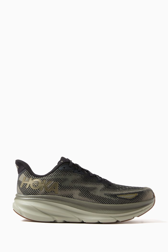 

Clifton 9 Sneakers in Mesh, Black