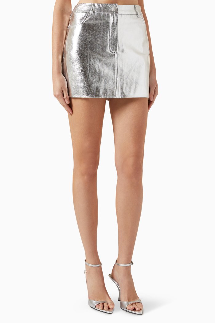 

Small Talk Mini Skirt, Silver